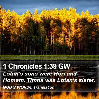 1 Chronicles 1:39 GW Bible Verse Image