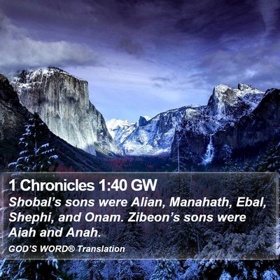 1 Chronicles 1:40 GW Bible Verse Image