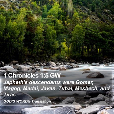 1 Chronicles 1:5 GW Bible Verse Image