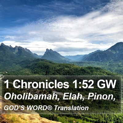 1 Chronicles 1:52 GW Bible Verse Image