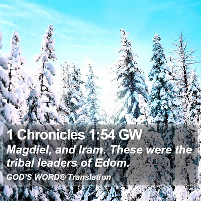 1 Chronicles 1:54 GW Bible Verse Image