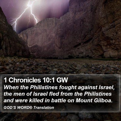 1 Chronicles 10:1 GW Bible Verse Image