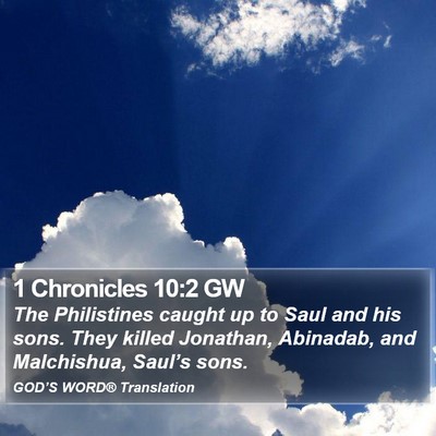 1 Chronicles 10:2 GW Bible Verse Image