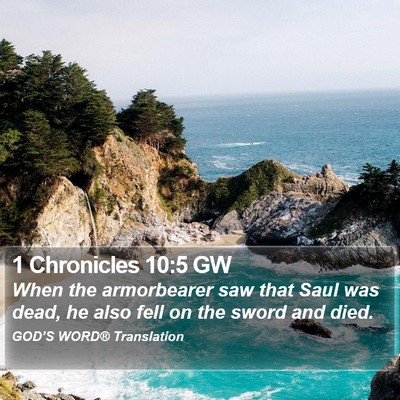 1 Chronicles 10:5 GW Bible Verse Image