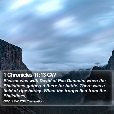 1 Chronicles 11:13 GW Bible Verse Image