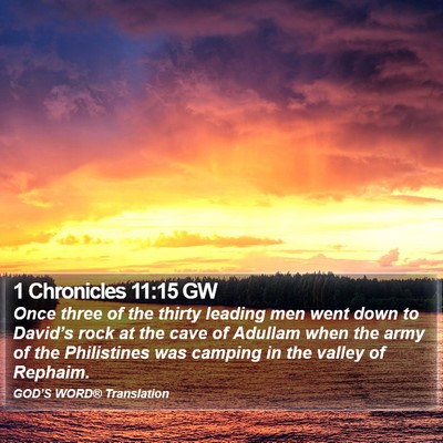 1 Chronicles 11:15 GW Bible Verse Image