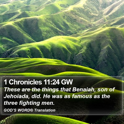 1 Chronicles 11:24 GW Bible Verse Image