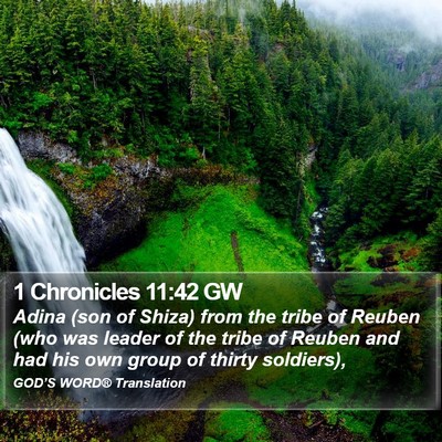 1 Chronicles 11:42 GW Bible Verse Image