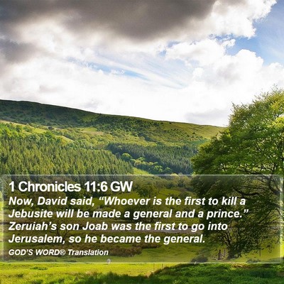 1 Chronicles 11:6 GW Bible Verse Image