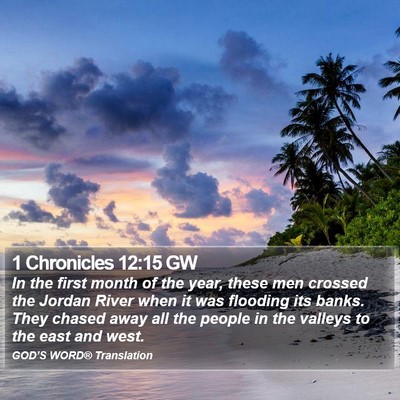 1 Chronicles 12:15 GW Bible Verse Image