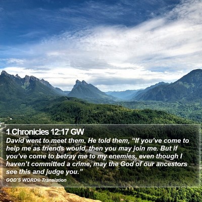 1 Chronicles 12:17 GW Bible Verse Image