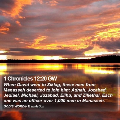 1 Chronicles 12:20 GW Bible Verse Image