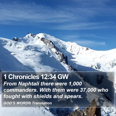 1 Chronicles 12:34 GW Bible Verse Image
