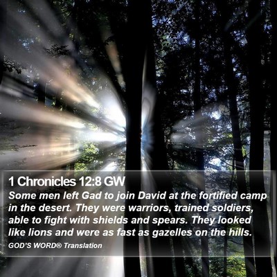 1 Chronicles 12:8 GW Bible Verse Image