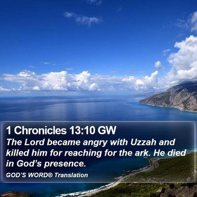 1 Chronicles 13:10 GW Bible Verse Image