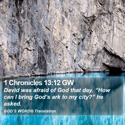 1 Chronicles 13:12 GW Bible Verse Image