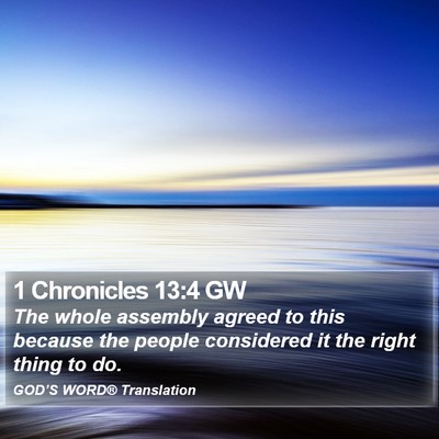 1 Chronicles 13:4 GW Bible Verse Image
