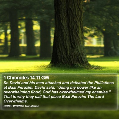 1 Chronicles 14:11 GW Bible Verse Image