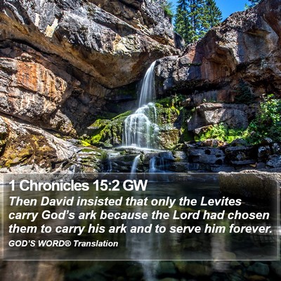 1 Chronicles 15:2 GW Bible Verse Image