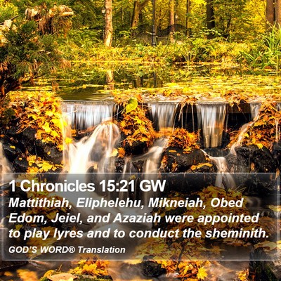 1 Chronicles 15:21 GW Bible Verse Image
