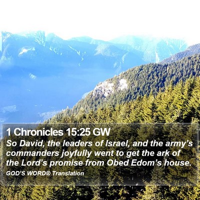1 Chronicles 15:25 GW Bible Verse Image