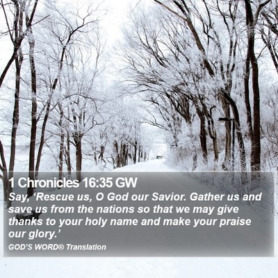 1 Chronicles 16:35 GW Bible Verse Image
