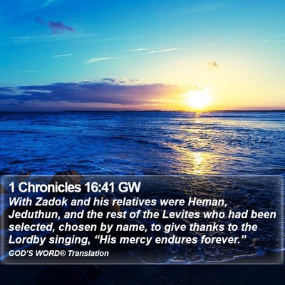 1 Chronicles 16:41 GW Bible Verse Image