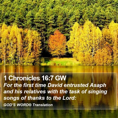 1 Chronicles 16:7 GW Bible Verse Image