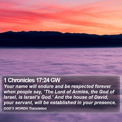 1 Chronicles 17:24 GW Bible Verse Image