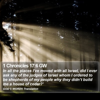 1 Chronicles 17:6 GW Bible Verse Image