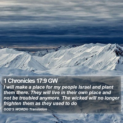 1 Chronicles 17:9 GW Bible Verse Image