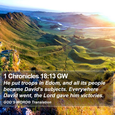 1 Chronicles 18:13 GW Bible Verse Image