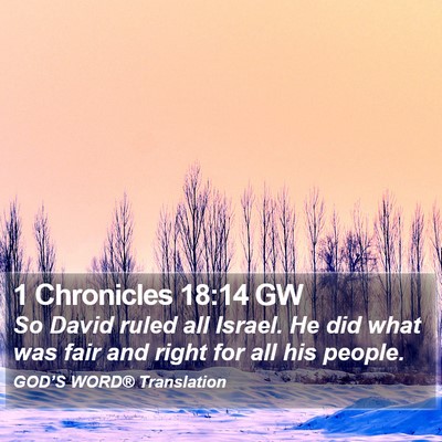 1 Chronicles 18:14 GW Bible Verse Image