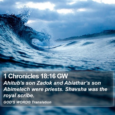 1 Chronicles 18:16 GW Bible Verse Image
