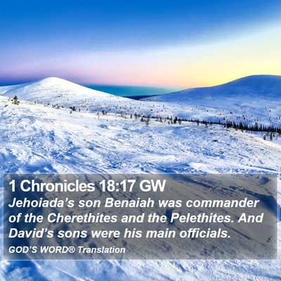 1 Chronicles 18:17 GW Bible Verse Image