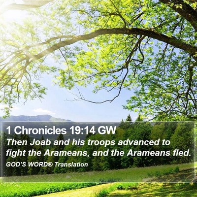 1 Chronicles 19:14 GW Bible Verse Image