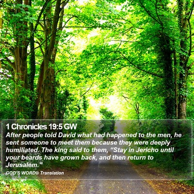 1 Chronicles 19:5 GW Bible Verse Image