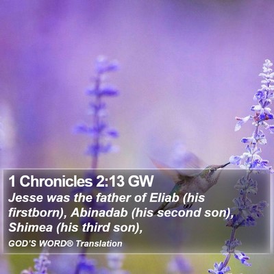 1 Chronicles 2:13 GW Bible Verse Image