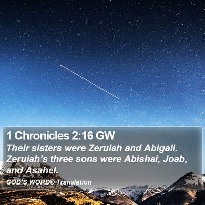 1 Chronicles 2:16 GW Bible Verse Image