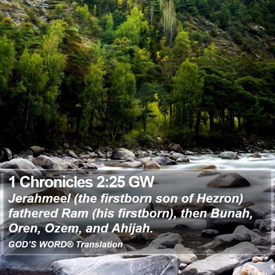 1 Chronicles 2:25 GW Bible Verse Image