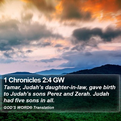 1 Chronicles 2:4 GW Bible Verse Image