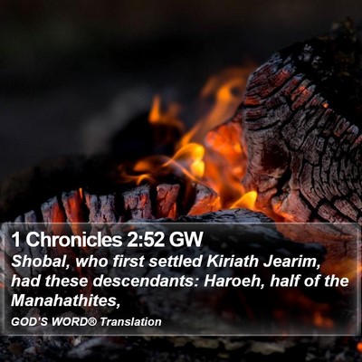 1 Chronicles 2:52 GW Bible Verse Image
