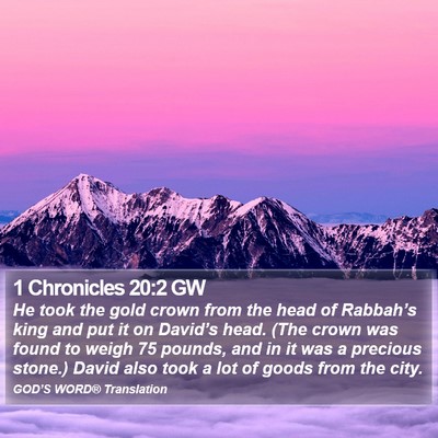 1 Chronicles 20:2 GW Bible Verse Image