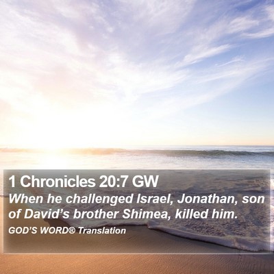 1 Chronicles 20:7 GW Bible Verse Image