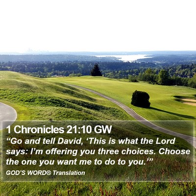 1 Chronicles 21:10 GW Bible Verse Image