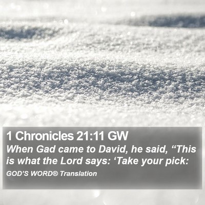 1 Chronicles 21:11 GW Bible Verse Image
