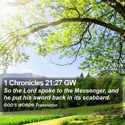1 Chronicles 21:27 GW Bible Verse Image