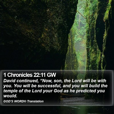 1 Chronicles 22:11 GW Bible Verse Image