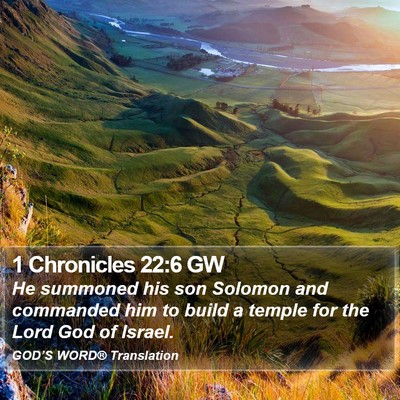 1 Chronicles 22:6 GW Bible Verse Image