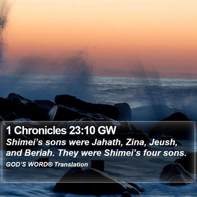 1 Chronicles 23:10 GW Bible Verse Image